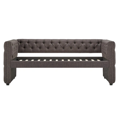 Lit de repos capitonné Knightsbridge Twin avec clous décoratifs