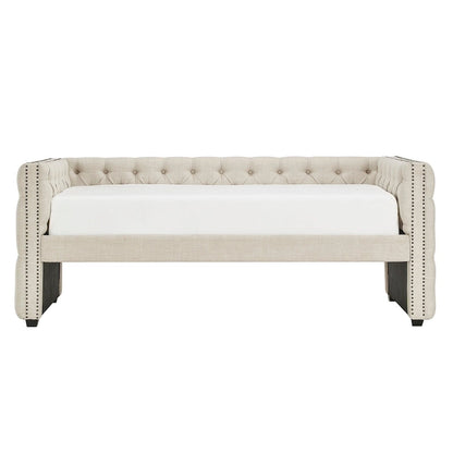 Lit de repos capitonné Knightsbridge Twin avec clous décoratifs