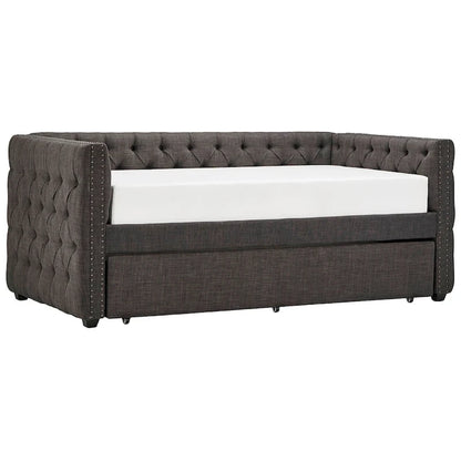 Lit de repos capitonné Knightsbridge Twin avec clous décoratifs