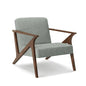 Fauteuil d'appoint en bois et tissu, style moderne du milieu du siècle