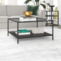 Table basse carrée avec étagère de 32 po