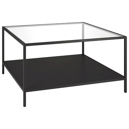 Table basse carrée avec étagère de 32 po