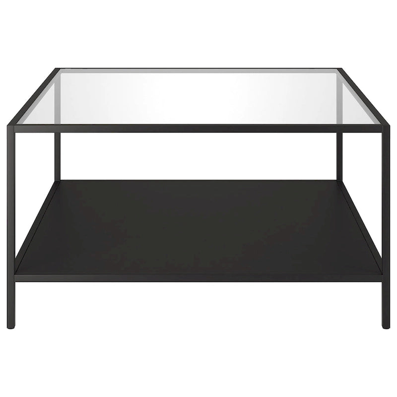 Table basse carrée avec étagère de 32 po
