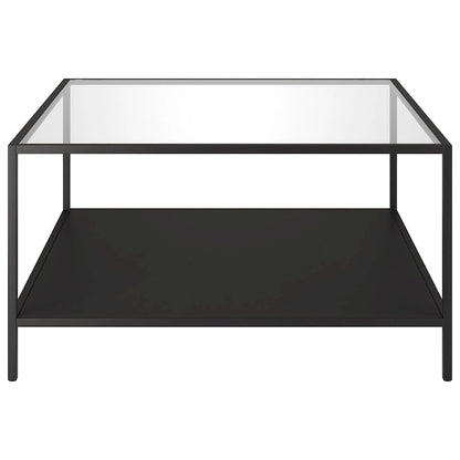 Table basse carrée avec étagère de 32 po