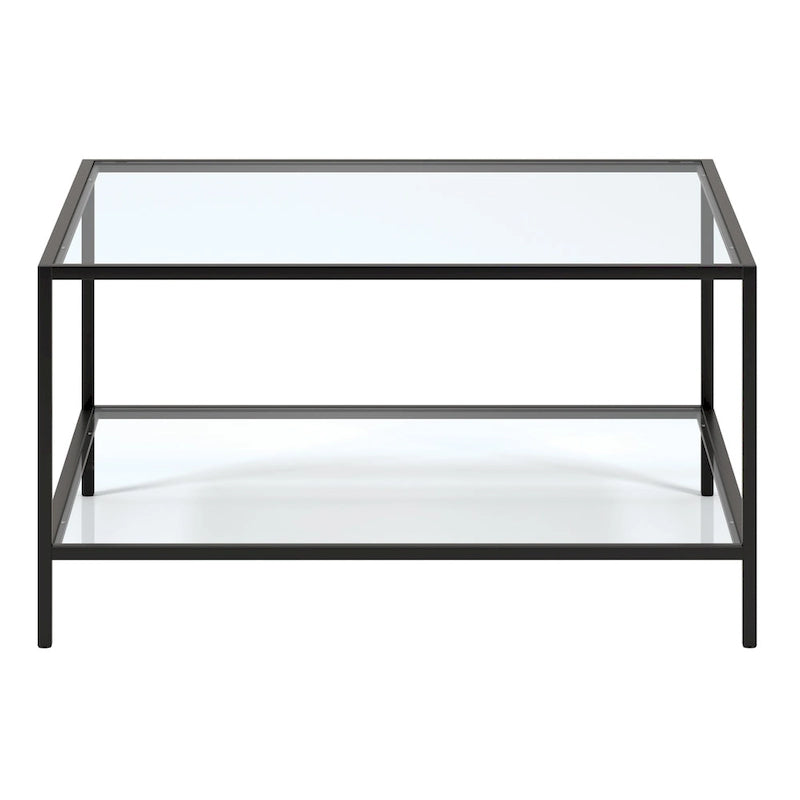 Table basse carrée avec étagère de 32 po
