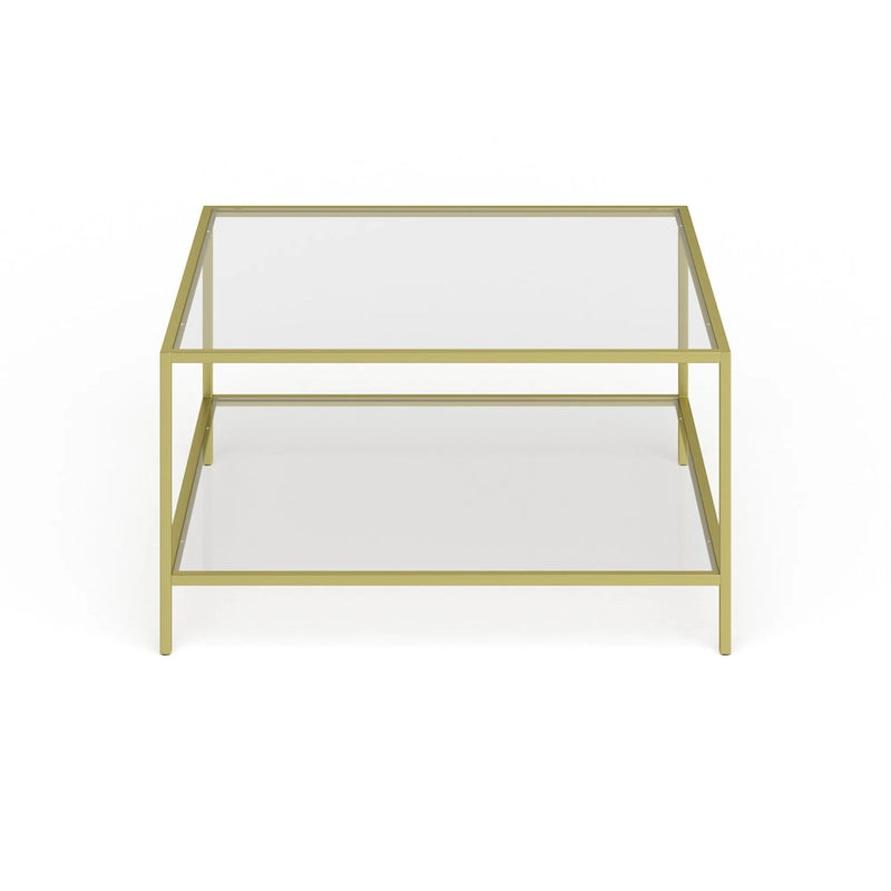 Table basse carrée avec étagère de 32 po