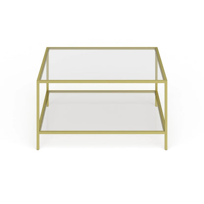 Table basse carrée avec étagère de 32 po