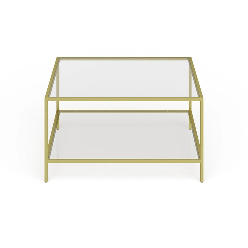 Table basse carrée avec étagère de 32 po