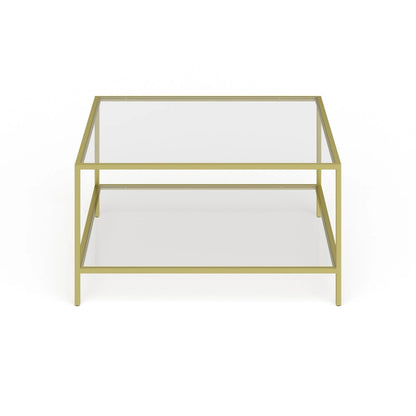 Table basse carrée avec étagère de 32 po