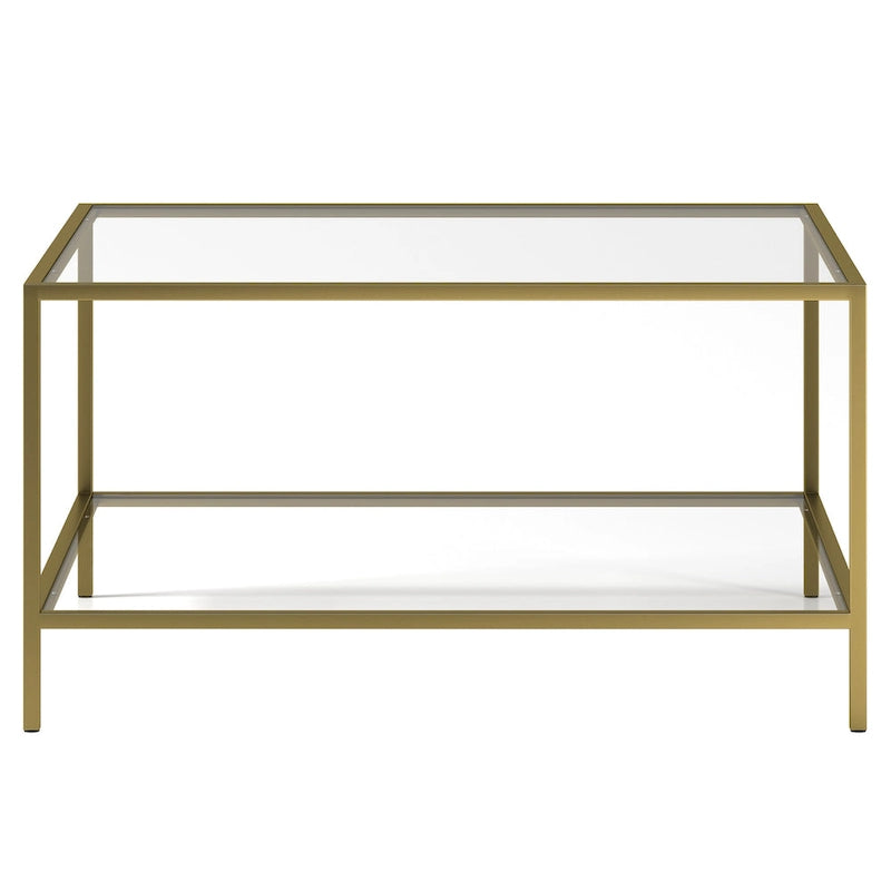 Table basse carrée avec étagère de 32 po