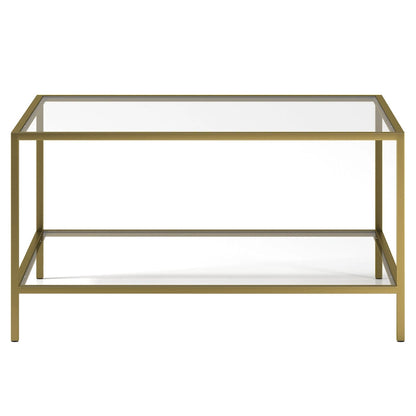 Table basse carrée avec étagère de 32 po