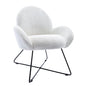Fauteuil d'appoint moderne en polaire avec accoudoirs