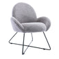 Fauteuil d'appoint moderne en polaire avec accoudoirs