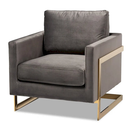 Fauteuil en velours Bryson Glam