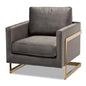 Fauteuil en velours Bryson Glam