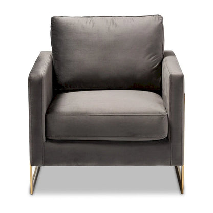 Fauteuil en velours Bryson Glam