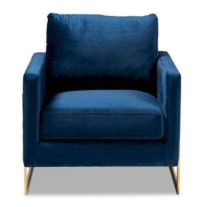 Fauteuil en velours Bryson Glam