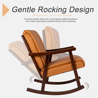 Fauteuil à bascule Chaise berçante Fauteuil d'appoint du milieu du siècle Fauteuil de salon pour salon ou chambre à coucher
