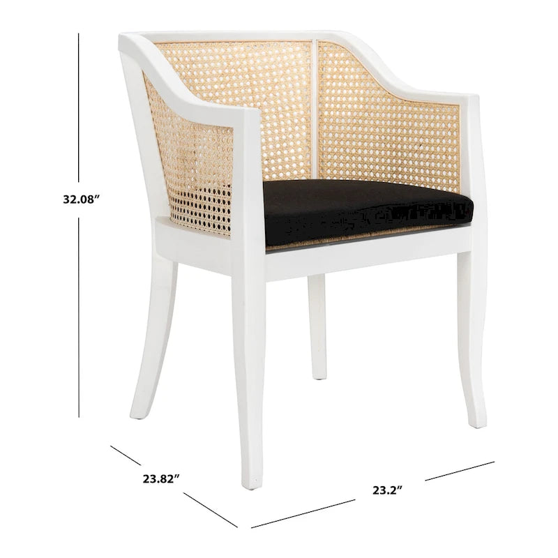 Chaise de salle à manger Velva en rotin - 23,8 x 23,2 x 32,1