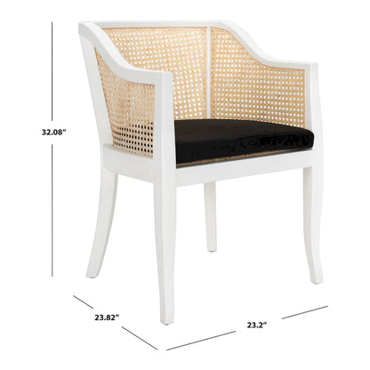 Chaise de salle à manger Velva en rotin - 23,8 x 23,2 x 32,1