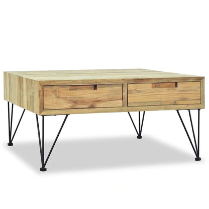 Table basse 80x80x40 cm en teck massif