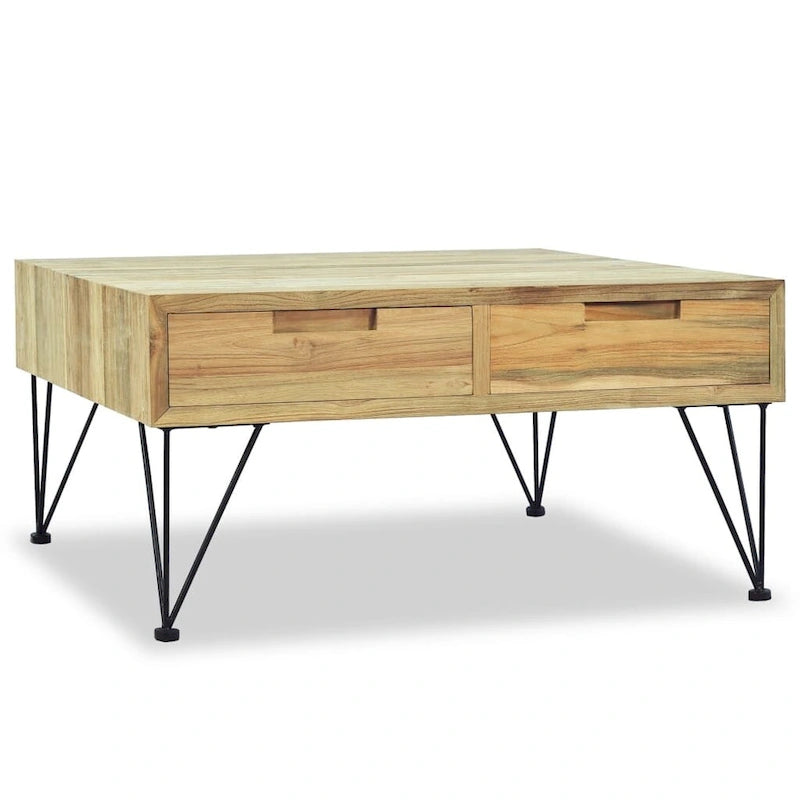 Table basse 80x80x40 cm en teck massif