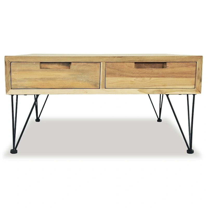 Table basse 80x80x40 cm en teck massif