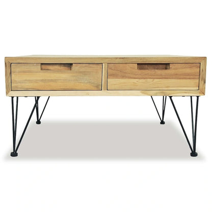Table basse 80x80x40 cm en teck massif