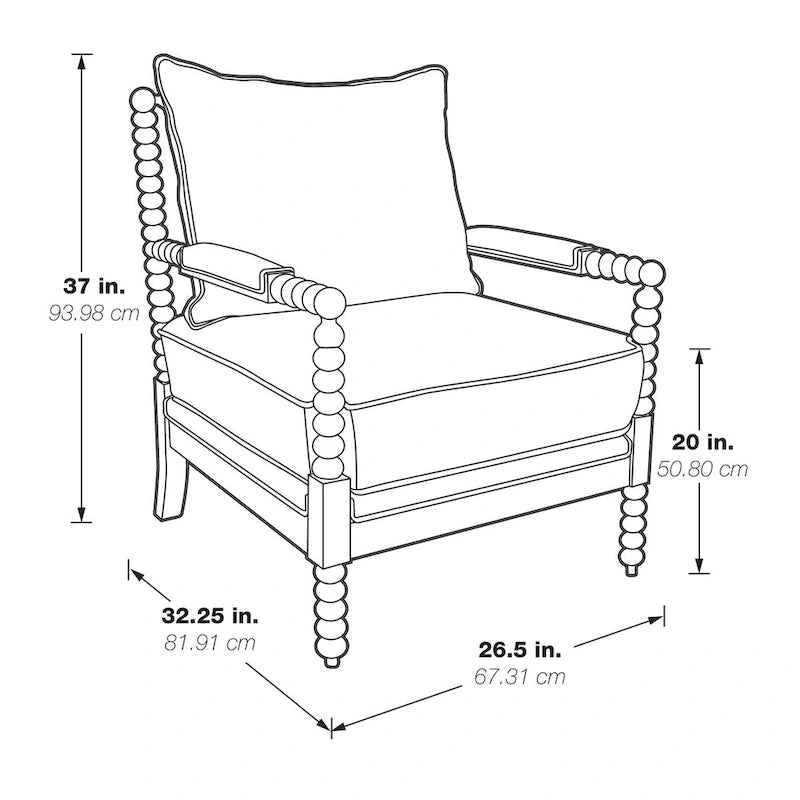 Chaise à fuseaux