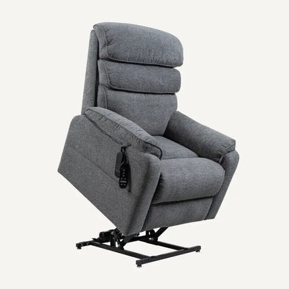 Fauteuil inclinable à deux moteurs massant, chauffant et releveur