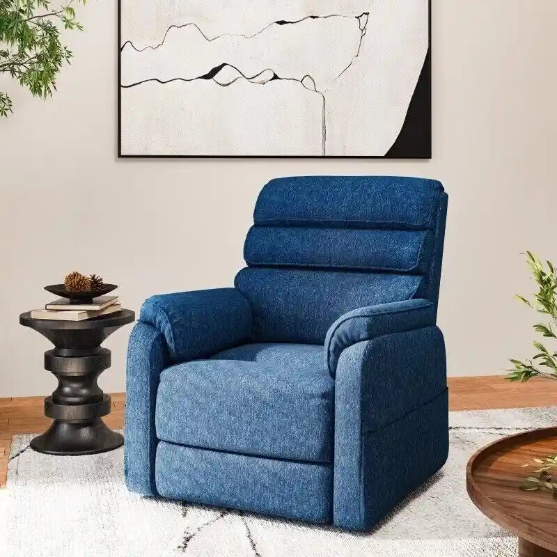 Fauteuil inclinable à deux moteurs massant, chauffant et releveur