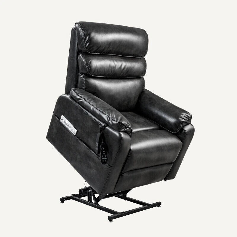 Fauteuil inclinable à deux moteurs massant, chauffant et releveur