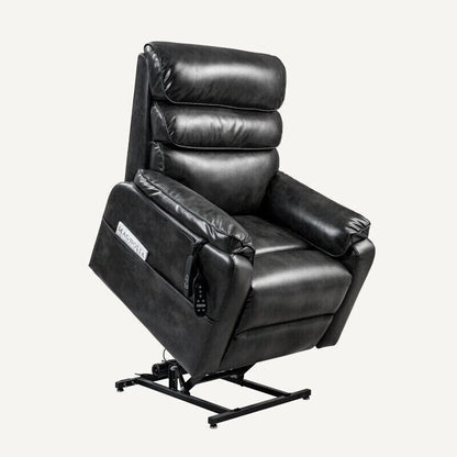 Fauteuil inclinable à deux moteurs massant, chauffant et releveur