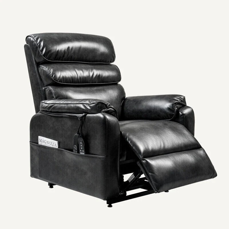 Fauteuil inclinable à deux moteurs massant, chauffant et releveur