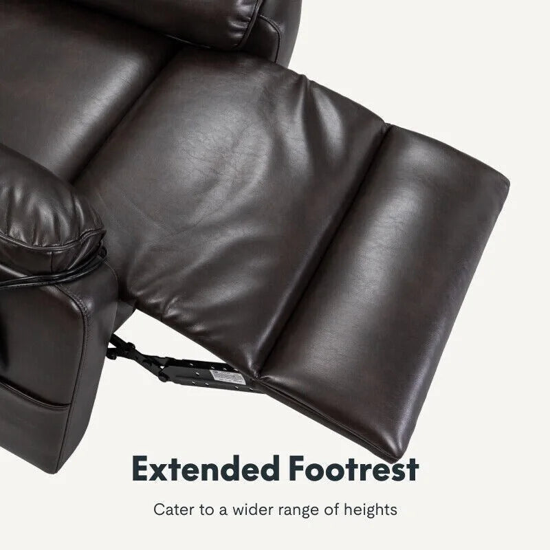 Fauteuil inclinable à deux moteurs massant, chauffant et releveur