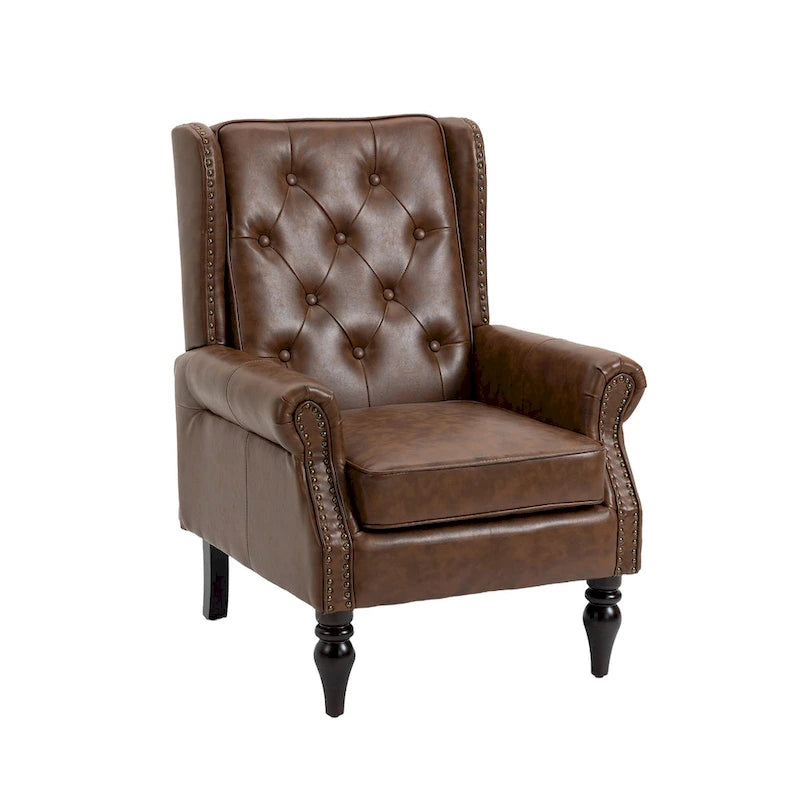 Fauteuil à accoudoirs en bois, fauteuil d'appoint moderne pour salon