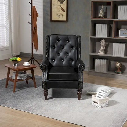 Fauteuil à accoudoirs en bois, fauteuil d'appoint moderne pour salon
