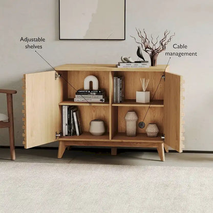 Armoire d'appoint 2 portes effet chêne Zappa