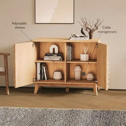 Armoire d'appoint 2 portes effet chêne Zappa