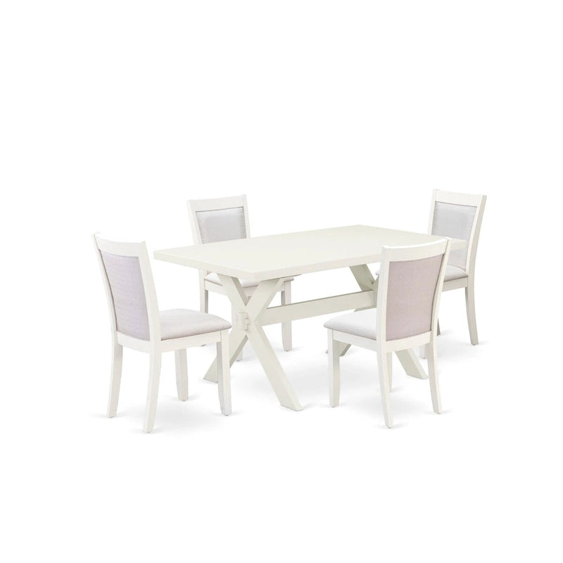 Table de salle à manger rectangulaire et chaises de style moderne du milieu du siècle