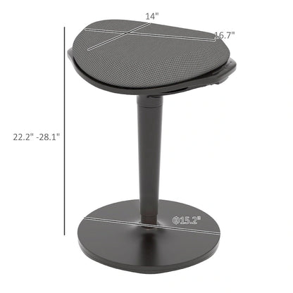 Chaise de bureau debout, tabouret oscillant ergonomique sans dossier, chaise de bureau haute réglable en hauteur de 22,2 à 28,1 pouces