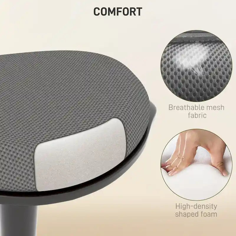 Chaise de bureau debout, tabouret oscillant ergonomique sans dossier, chaise de bureau haute réglable en hauteur de 22,2 à 28,1 pouces