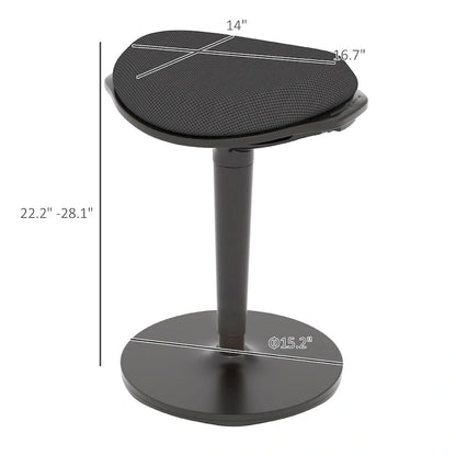 Chaise de bureau debout, tabouret oscillant ergonomique sans dossier, chaise de bureau haute réglable en hauteur de 22,2 à 28,1 pouces