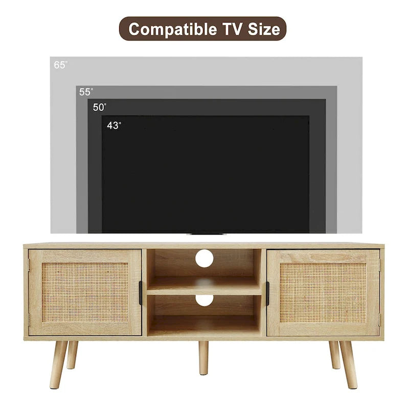 Meuble TV moderne de 47 po pour téléviseurs jusqu'à 65 po – Console multimédia