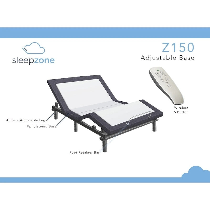 Matelas en mousse à mémoire de forme Pacifica de 12 po avec base réglable