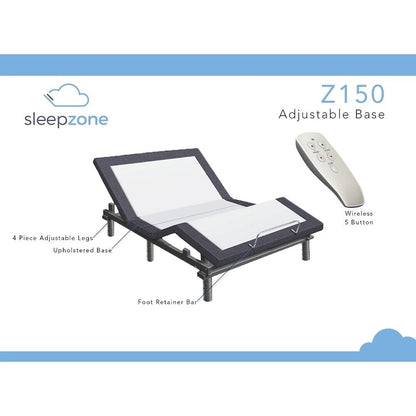Matelas en mousse à mémoire de forme Pacifica de 12 po avec base réglable