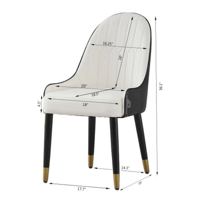 Table de salle à manger contemporaine en marbre doré de 180 cm avec 6 chaises