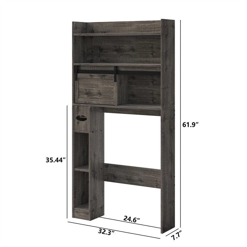Meuble de rangement pour toilettes - 7,7P x 32,3L x 61,9H