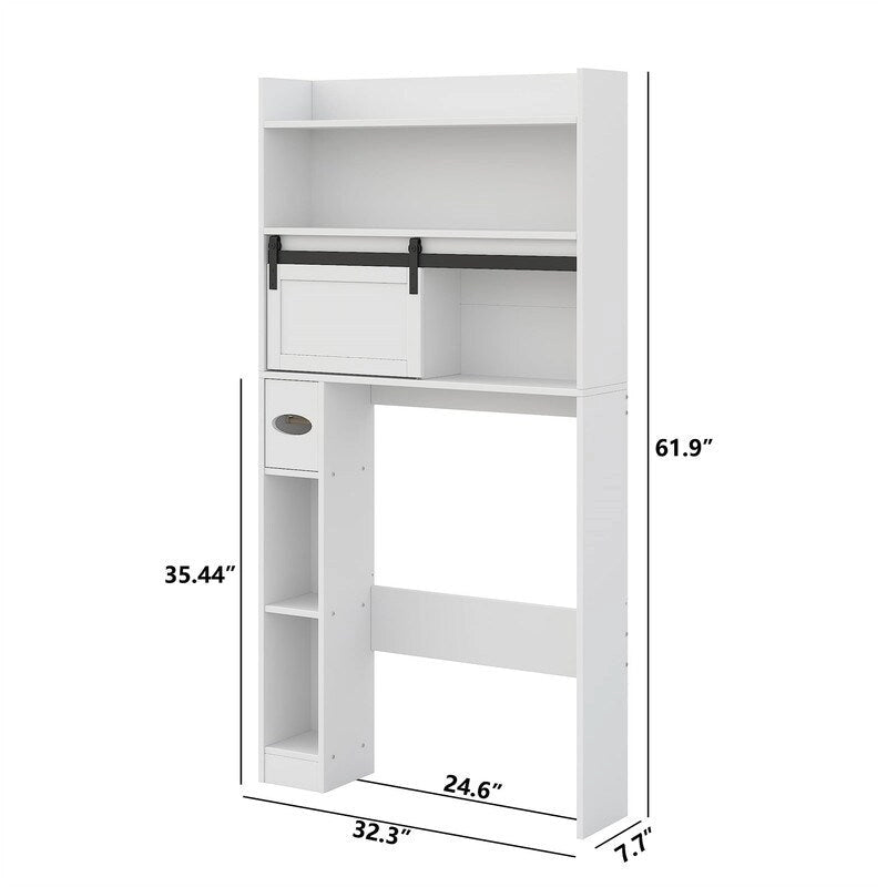 Meuble de rangement pour toilettes - 7,7P x 32,3L x 61,9H